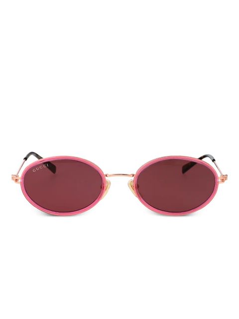 Gucci Eyewear oval-frame sunglasses - Pink - zdjęcie produktu nr 1