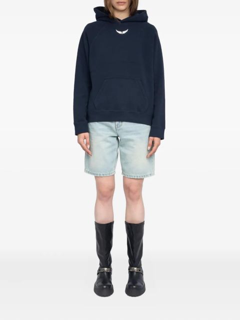 Zadig&Voltaire Georgy rhinestone-embellished hoodie - Blue