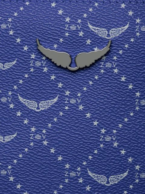 Zadig&Voltaire Z Shopper wings monogram shoulder bag - Blue