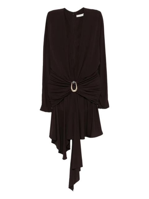Christopher Esber stone-detail draped mini dress - Brown - zdjęcie produktu nr 1