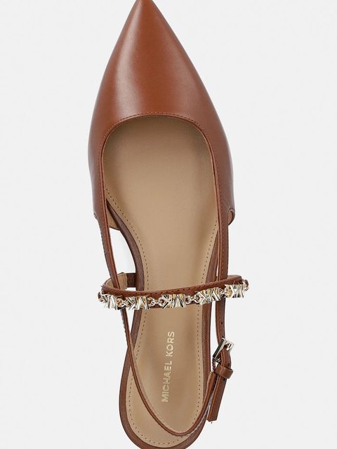 MICHAEL Michael Kors baleriny skórzane Dina Flex Sling Flat