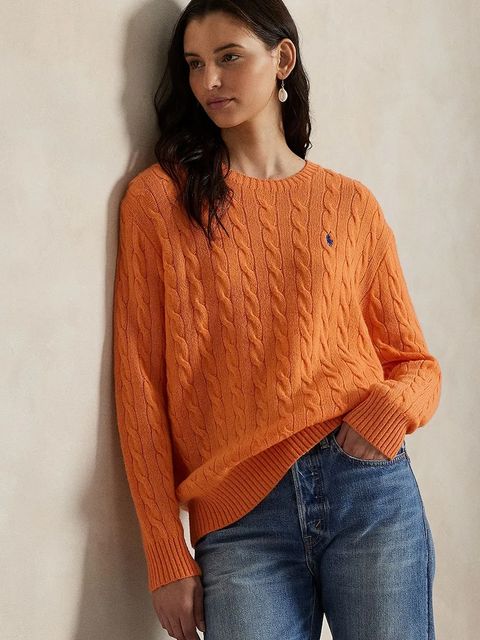 Polo Ralph Lauren sweter damski kolor pomarańczowy 211972115 - zdjęcie produktu nr 1