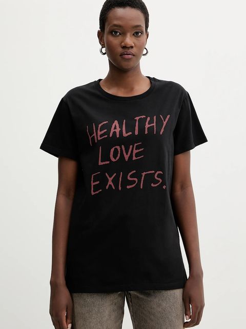 Aniye By t-shirt bawełniany damski kolor czarny 181452 - zdjęcie produktu nr 1