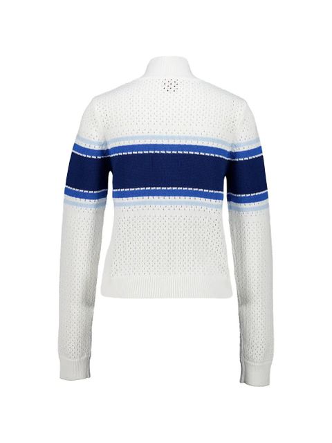 Casablanca striped pointelle-knit cardigan - White - zdjęcie produktu nr 2