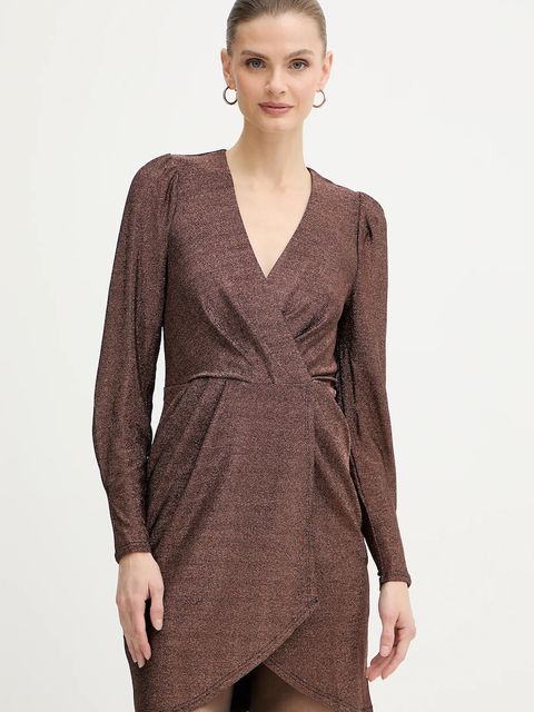 Morgan sukienka kolor brązowy mini dopasowana RNINO - zdjęcie produktu nr 1