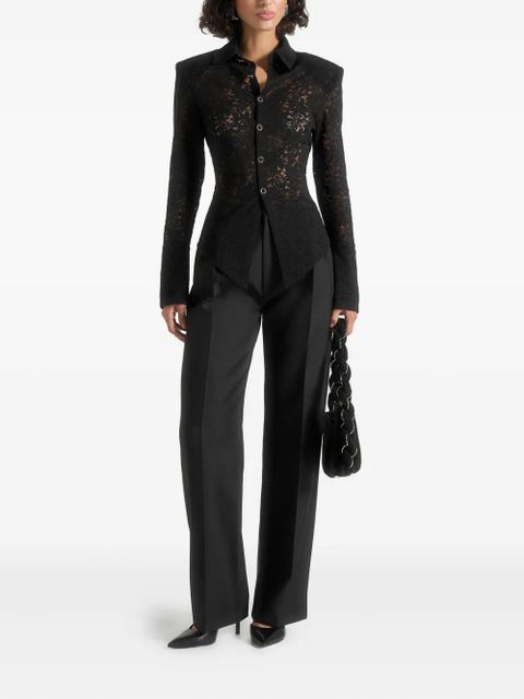 Manière De Voir Sila lace flared-sleeve shirt - Black - zdjęcie produktu nr 1