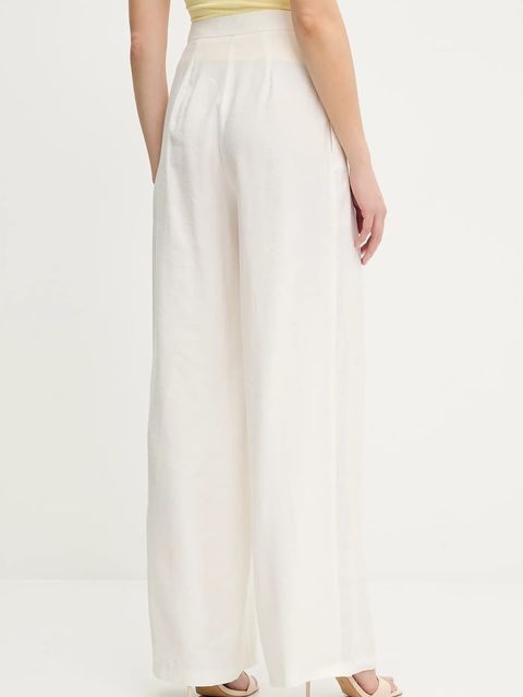 Answear.LAB spodnie damskie kolor biały szerokie high waist