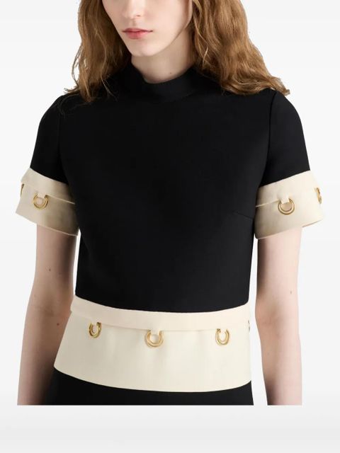 Prada ring-detail midi dress - Black