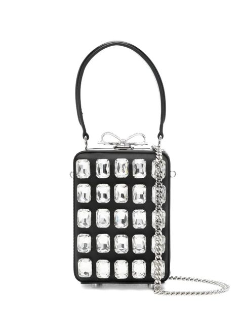 Self-Portrait micro crystal-embellished tote bag - Black - zdjęcie produktu nr 1