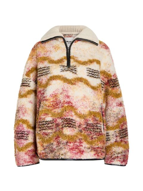 MARANT ÉTOILE Marner patterned fleece top - Neutrals - zdjęcie produktu nr 1