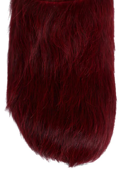 Marni calf-hair mules - Red