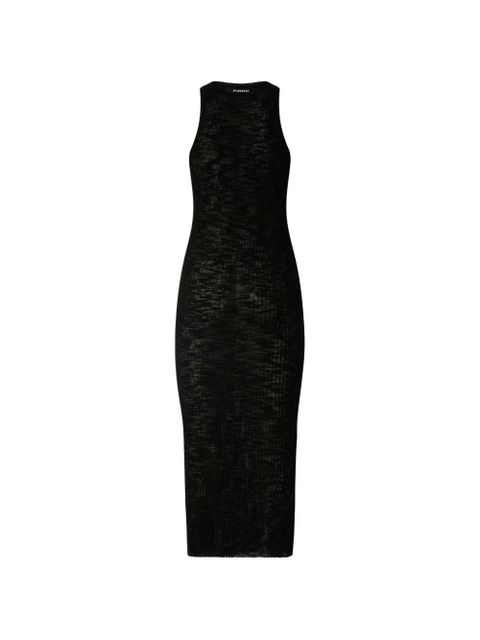 PINKO sleeveless ribbed midi dress - Black - zdjęcie produktu nr 2