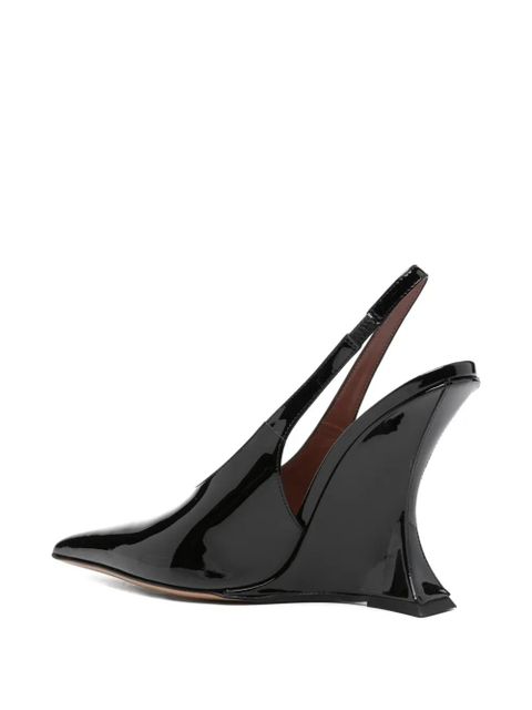 Paris Texas 105mm slingback wedge pumps - Black