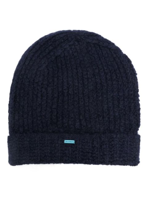 Alanui logo-plaque beanie - Blue - zdjęcie produktu nr 1