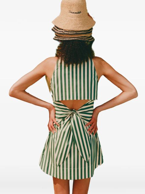 Simon Miller Loch striped sleeveless cotton mini dress - Green