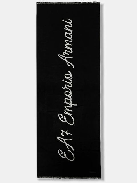 EA7 Emporio Armani szalik damski kolor czarny wzorzysty AF10450.7W000707