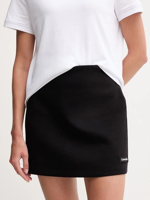 Calvin Klein Jeans spódnica kolor czarny mini rozkloszowana LV044D221G - zdjęcie produktu nr 1