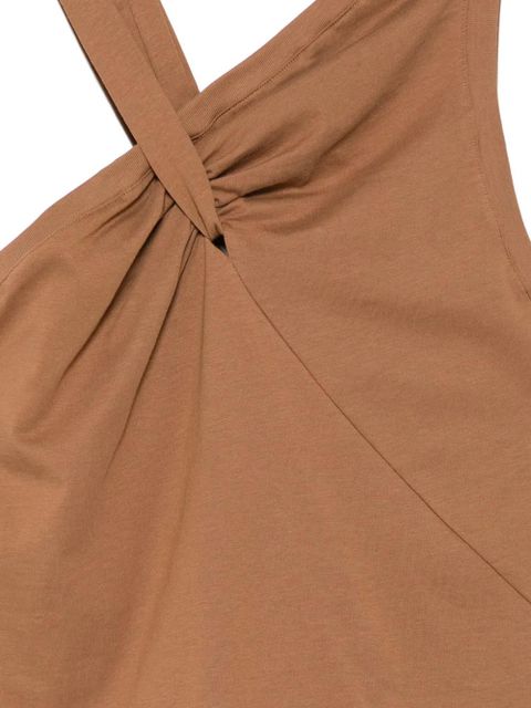 SOLOTRE twisted-strap top - Brown