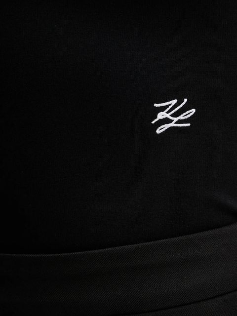 Karl Lagerfeld top kolor czarny cold shoulder A4W17040