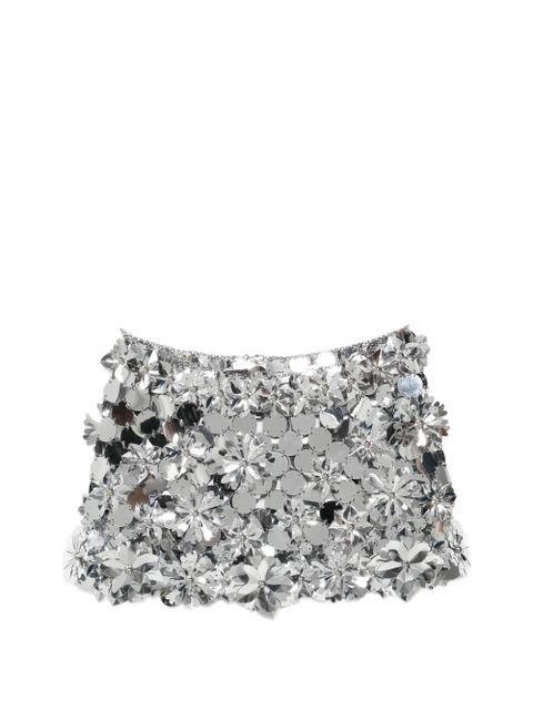 Rabanne floral mini skirt - Silver - zdjęcie produktu nr 1