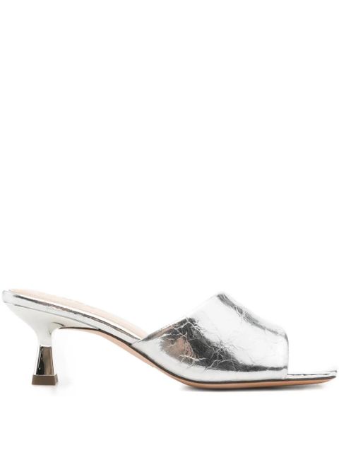 SANDRO 60mm leather sandals - Silver - zdjęcie produktu nr 1
