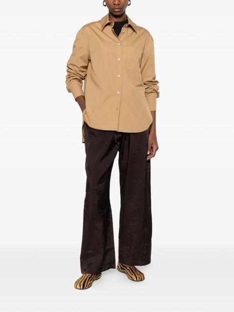 LouLou de Saison pocket curved hem shirt - Brown - zdjęcie produktu nr 1