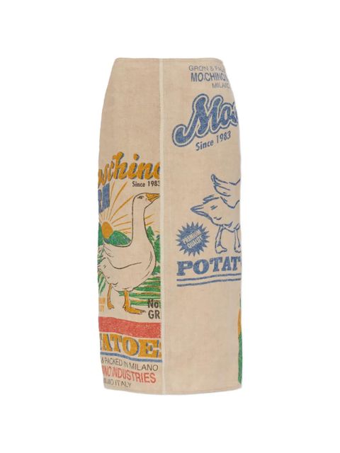 Moschino printed midi skirt - Neutrals - zdjęcie produktu nr 1