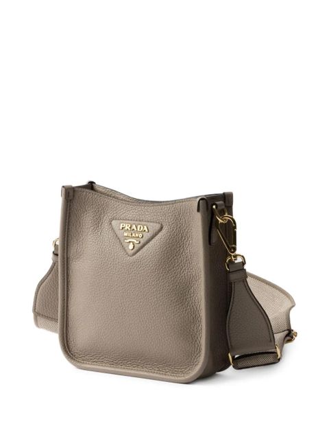 Prada mini leather shoulder bag - F03QH CLAY GRAY