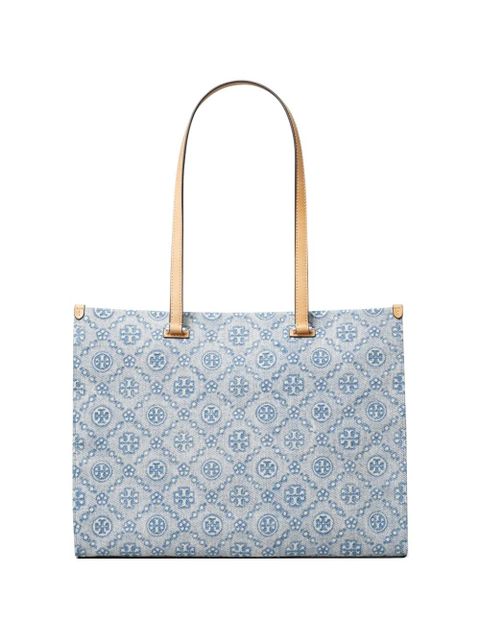 Tory Burch T-Monogram denim tote - Blue - zdjęcie produktu nr 1