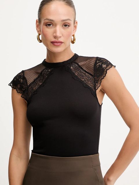 Morgan t-shirt damskie kolor czarny DODO - zdjęcie produktu nr 1