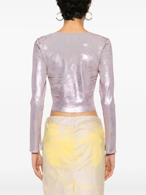 Diesel De-Top1-Fsd crystal-embellished top - Pink