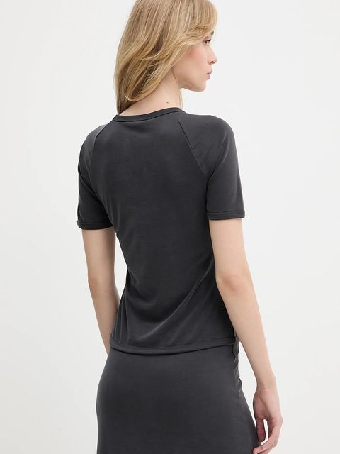 Samsoe Samsoe t-shirt SASUS damski kolor szary F25200040