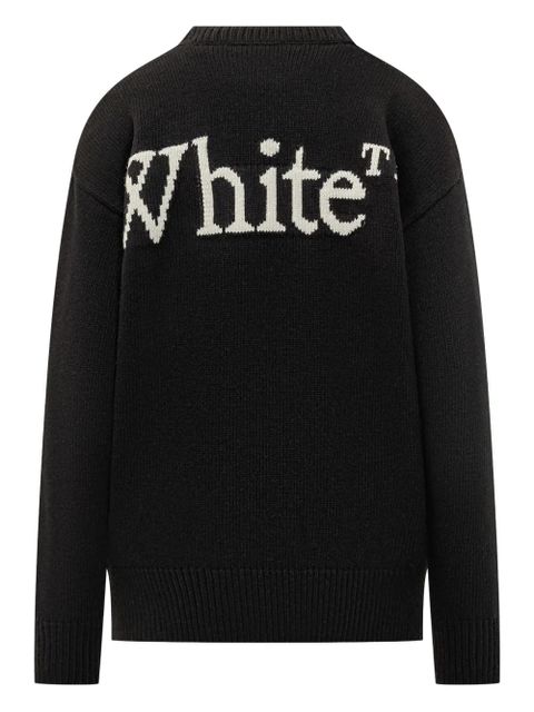 Off-White logo-intarsia sweater - Black - zdjęcie produktu nr 2