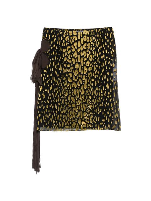 Ferragamo animal-print midi skirt - Black - zdjęcie produktu nr 2