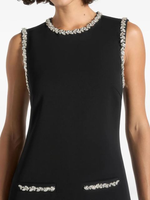 Manière De Voir Cia crystal embellished pocket mini dress - Black