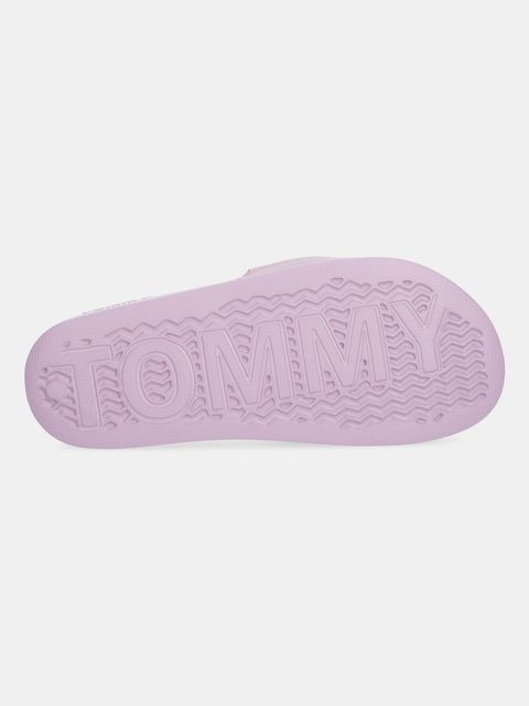 Tommy Jeans klapki TJW COMFY POOL SLIDE damskie kolor różowy EN0EN02854