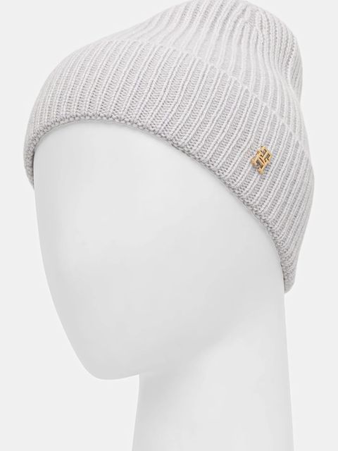 Tommy Hilfiger czapka kaszmirowa kolor szary AW0AW17772 - zdjęcie produktu nr 2