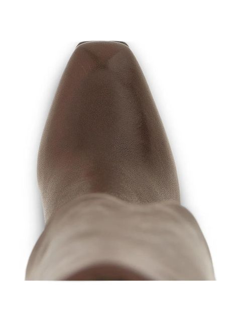 Alexander McQueen horn-heel knee-high boots - Brown