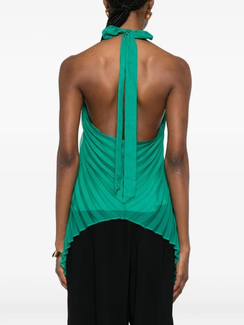 Max Mara Mxevalzer ring pleated top - Green