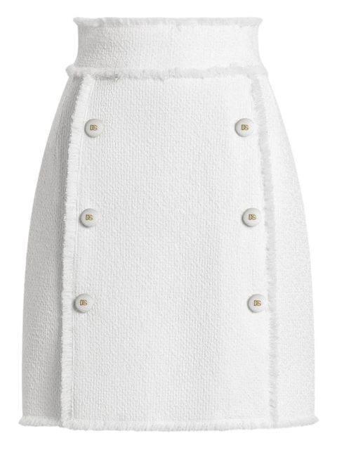 Dolce & Gabbana DNA decorative-button mini skirt - White - zdjęcie produktu nr 1