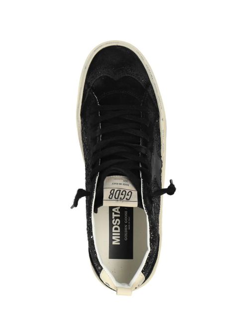 Golden Goose Mid Star high-top glitter sneakers - Black