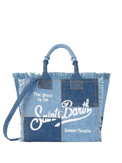 MC2 Saint Barth Vanity patchwork frayed shoulder bag - Blue - zdjęcie produktu nr 1