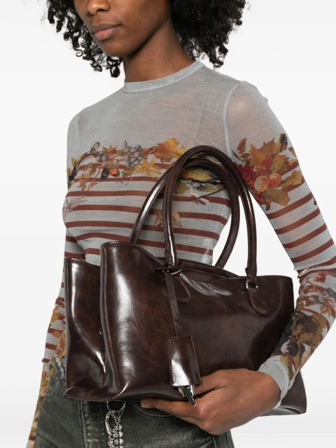 Osoi top handle tote bag - Brown - zdjęcie produktu nr 2