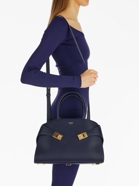 Ferragamo Hug leather tote bag - Blue - zdjęcie produktu nr 2