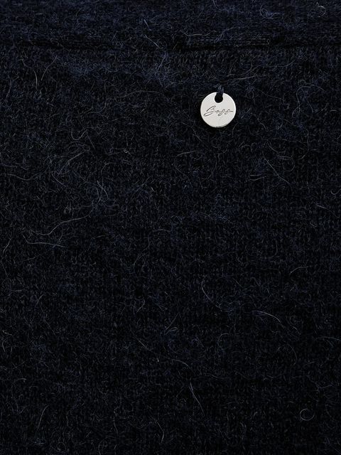 BOSS Orange sweter z dodatkiem wełny damski kolor granatowy 50549185 - zdjęcie produktu nr 2