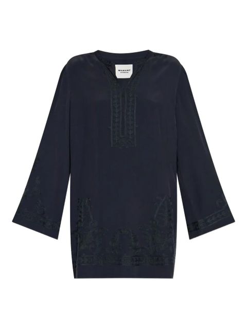 MARANT ÉTOILE embroidered-paisley mini dress - Black - zdjęcie produktu nr 1