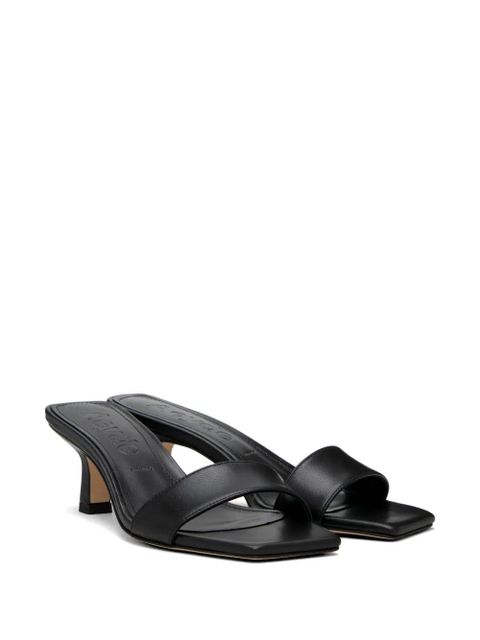 Aeyde square-toe leather sandals - Black - zdjęcie produktu nr 2