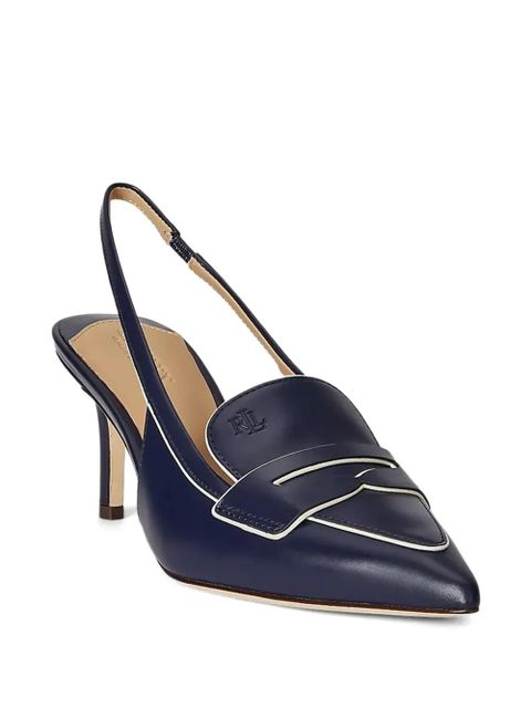 Lauren Ralph Lauren pointed penny-detail pumps - Blue - zdjęcie produktu nr 1