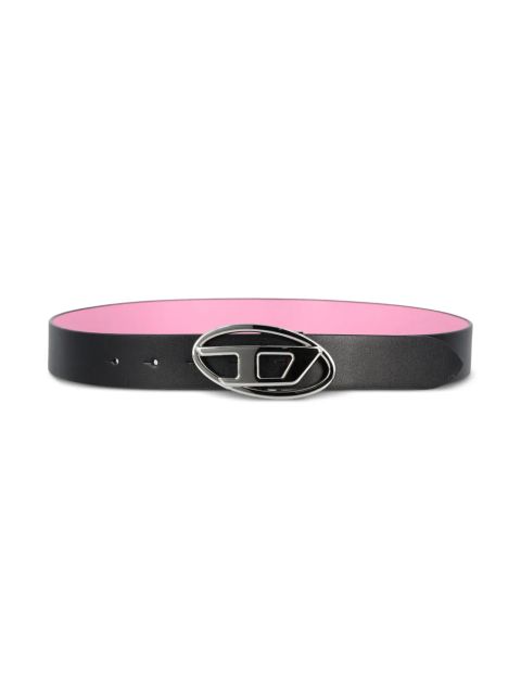 Diesel 1DR reversible leather belt - Black