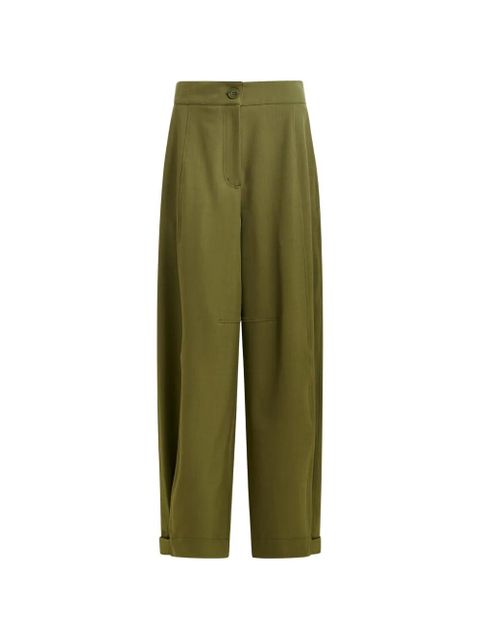 Essentiel Antwerp barrel-leg pleated trousers - Green - zdjęcie produktu nr 1